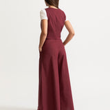 The Palazzo Cotton Pants - Bordeaux