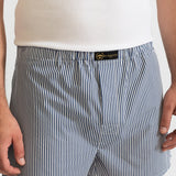 The Cotton Boxer Shorts - Blue Stripes