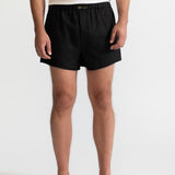 The Linen Boxer Shorts - Black