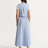 The Nocrich Linen Skirt - Sky Blue