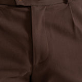 The Chesler Cotton Trousers - Dark Brown