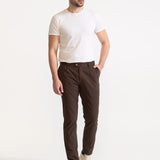 The Chesler Cotton Trousers - Dark Brown