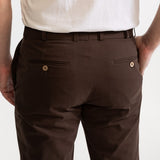 The Chesler Cotton Trousers - Dark Brown