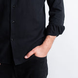 The Godeanu Linen Shirt - Black