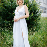 The Bihor Linen Dress - White