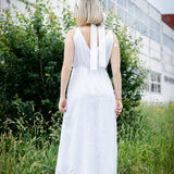 The Bihor Linen Dress - White